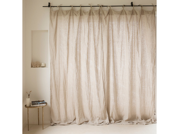 Pure French Linen Curtain Set in Natural