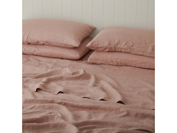 100% pure French linen Sheet Set in Clay