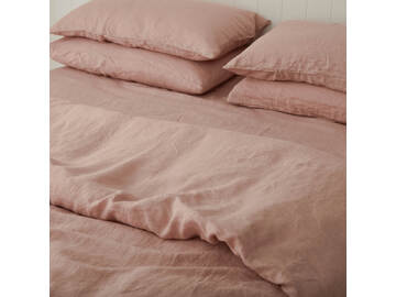 100% pure French linen Duvet Cover in Clay