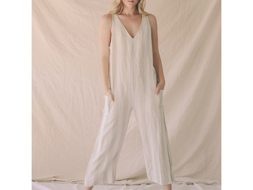 Scout Jumpsuit in Natural Thick Stripe